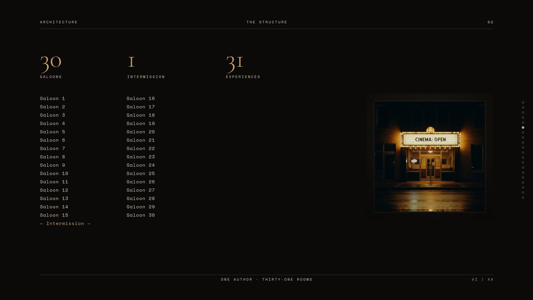 Cinema: Open · architecture