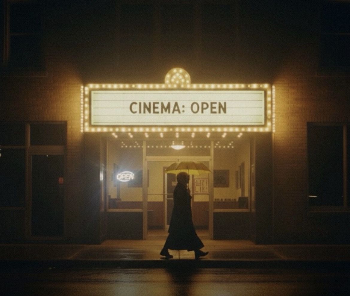 Cinema: Open · marquee figure