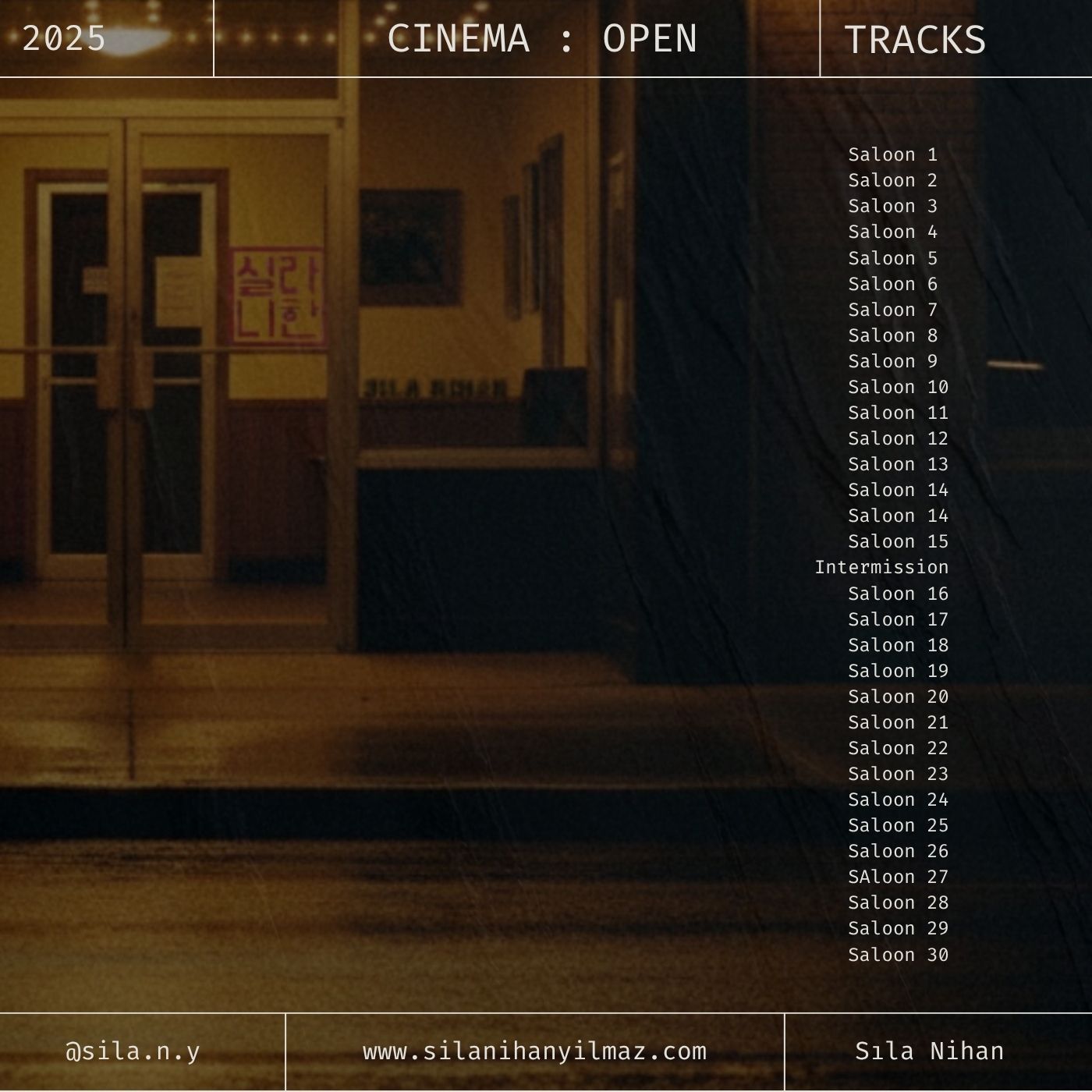 Cinema: Open · tracklist in the rain