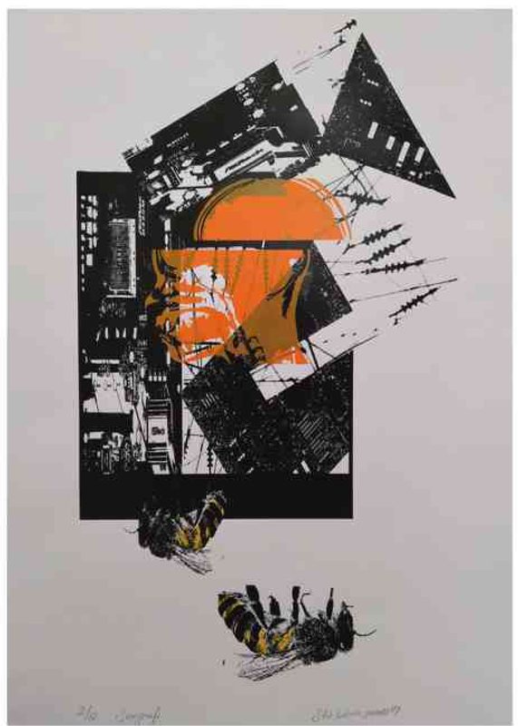 Facedown III · serigraphy print
